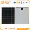 mejor precio85w 18 v paneles de energía solar 85 w panel solar precio india con CE TUV